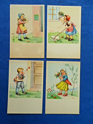 Lotto cartoline illustrate - 9,