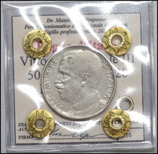 Regno italia 50 Centesimi 1920 Rigato BB+ Vittorio Emanuele III monete italiane