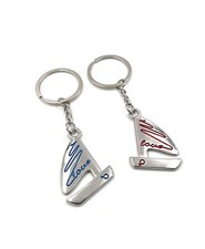 Portachiavi Paaranhänger Amore Stivale Barca a Vela Argento Ciondolo Portachiavi