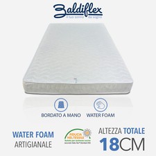 MATERASSO SINGOLO 80x190 WATERFOAM ORTOPEDICO REAL H 18 CM MEMORY CUSCINO SCELTA