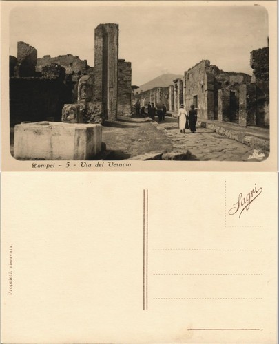Cartolina pompei via - pompei,