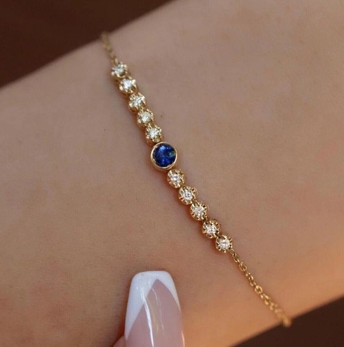 Bracciale tondo zaffiro