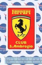 ADESIVO STICKER VINTAGE AUTOCOLLANT AUTO TUNING FERRARI CLUB S. AMBROGIO