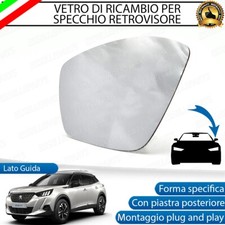 SPECCHIETTO PEUGEOT 2008 MK2 VETRO SPECCHIO SINISTRO RETROVISORE LATO GUIDA