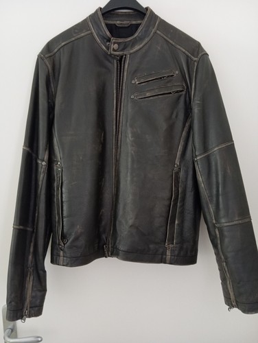 Giubbotto pelle stile biker - in,