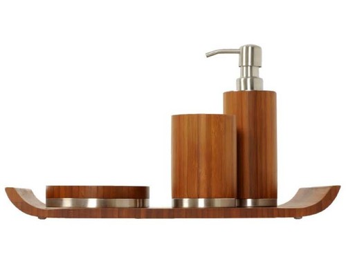 Set accessori bagno bamboo - in,