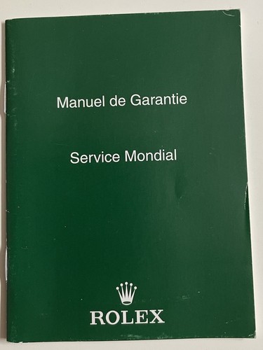 Rolex manuel garantie - de,