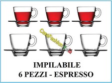 SET 6 PZ TAZZA TAZZINA CAFFE
