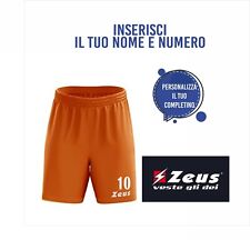 PANTALONCINO TAGLIA S COMPLETINO ZEUS CALCIO PERSONALIZZABILE CALCETTO ARANCIONE