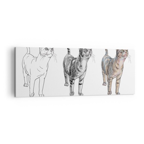 Quadro tela 140x50cm gatti - tela,