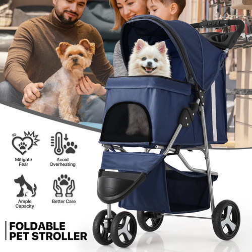 Passeggino per cani pieghevole - per,