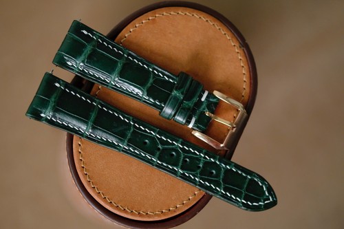 Cinturino orologio pelle verde
