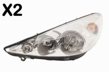 COPPIA FARI ANT SX DX PEUGEOT 206 PLUS 03/2009> H7 H1 CON MOTORE ELETTRICO 