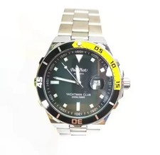 Orologio da uomo Di Lusso Paul Pic acciaio inox quadrante Nero, datario a ore 15