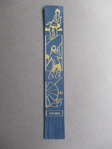 Leather bookmark fishing - bookmark,