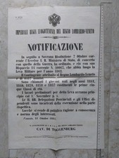 RISORGIMENTO VENEZIA 1861 REGNO LOMBARDO VENETO IMPERO AUSTRO UNGARICO 