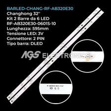 KIT 2 BARRE STRIP 6 LED TV