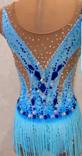 Body ginnastica ritmica,colore azzurro 10-11anno