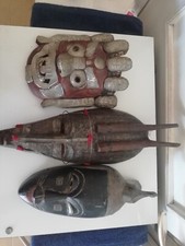 3 maschere africane antiche da
