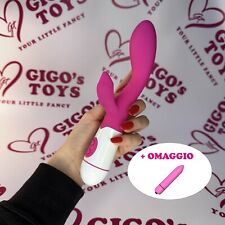 Vibratore Rabbit RICARICABILE - CE - Stimolatore Vagina Clitoride Dildo Silicone