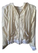 Giacca Da Donna Liu Jo Jeans Giubbino Seta Con Cappuccio Hoodies Jacket Size 40