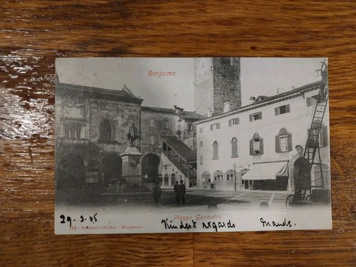 Cartolina bergamo piazza - cartolina,