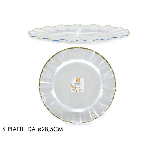 Piatti trasparenti con bordo - piatti,