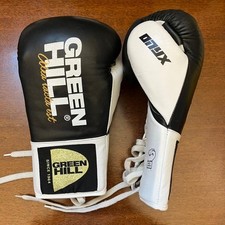 Guantoni Onyx Green Hill 14oz pelle guanti boxe pugilato difettati