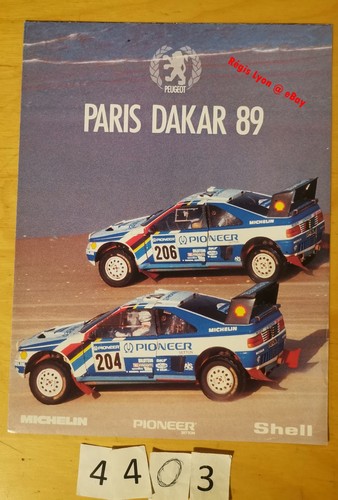 Peugeot paris dakar - peugeot, 1989