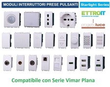 SERIE VIMAR PLANA COMPATIBILE FRUTTI PRESA SCHUKO PULSANTE INTERRUTTORE USB TV