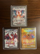 Trio Charizard Ex Teracristal  Alt Art-Ossidiana Infuocata- Near Mint Ita Gold
