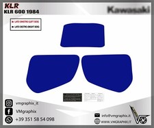 TABELLE KLR 600  1988 1990 ADESIVI ADHESIVES GRAFICHE STICKERS DECALS