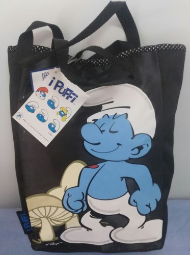 Borsa puffi linea limited - puffi, nera