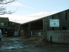 Photo 6x4 Church Royd Farm, Whitley Lower - cowshed The name appears on m c2017