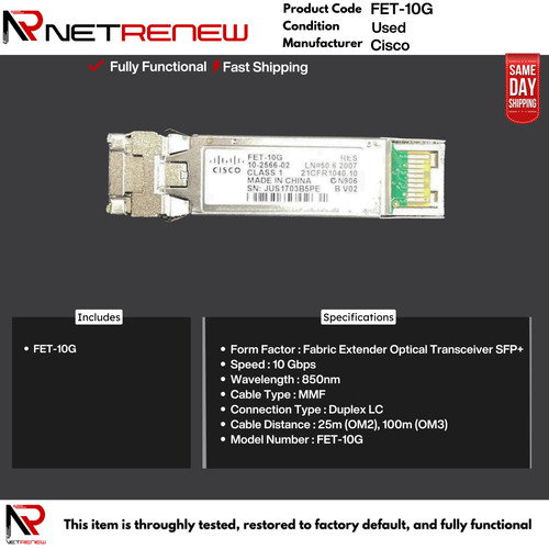 Cisco fet 10g - cisco, fet-10g