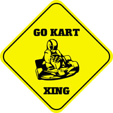 Cartello Incrocio Alluminio Giallo Go Kart Cross Xing Style A Diamante Segnale Stradale