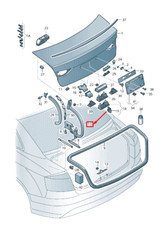 Cerniera coperchio ponte lato sinistro posteriore AUDI A3 Sportback 8V5827301C NUOVA ORIGINALE