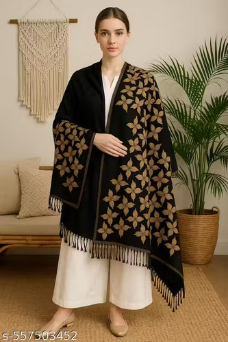 Elegante scialle misto lana - elegante,