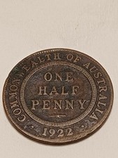 ONE HALF PENNY AUSTRALIA 1922