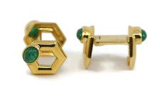 Bulgari Giada Cufflinks In Oro Giallo 18K