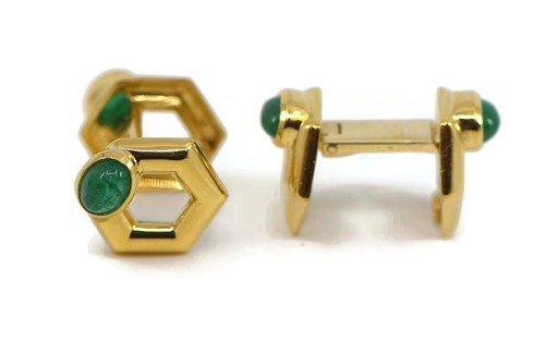 Bulgari giada cufflinks oro - bulgari,