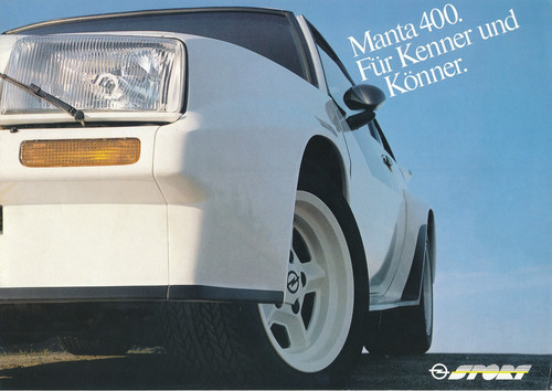 Brochure opel manta 400 - opel,