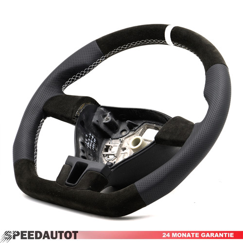 Volante pelle piatto per - pelle,