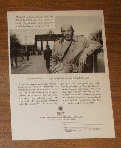 Rara pubblicità manfred krug - manfred,