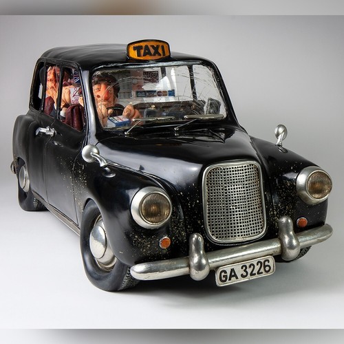 Caricatura taxi londinese