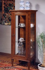 VETRINA VETRINETTA SOGGIORNO SALOTTO TINELLO IN CILIEGIO MASSICCIO 1 ANTA 