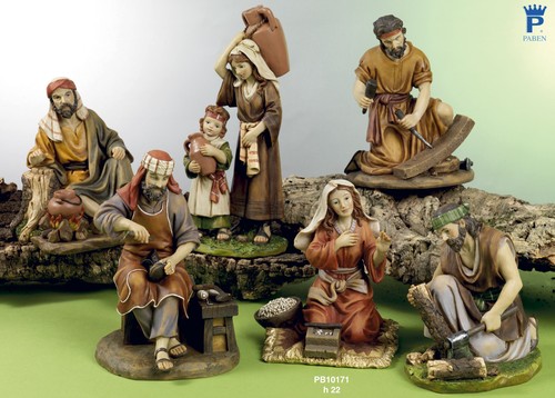 Set personaggi presepe 22 - personaggi,