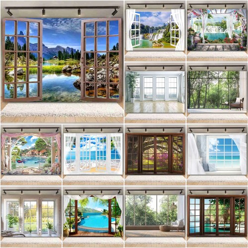 Finestra paesaggio marino - finestra, 3d