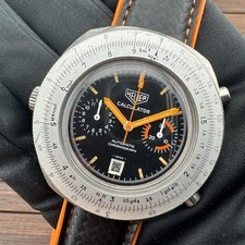 Orologio Uomo 1975 Heuer Calculator 110.633 Chrono Büren 12 Steel 45mm