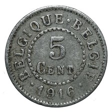 [NC] BELGIO - 5 CENT - 1816 - ZINCO - WWI (nc5933)